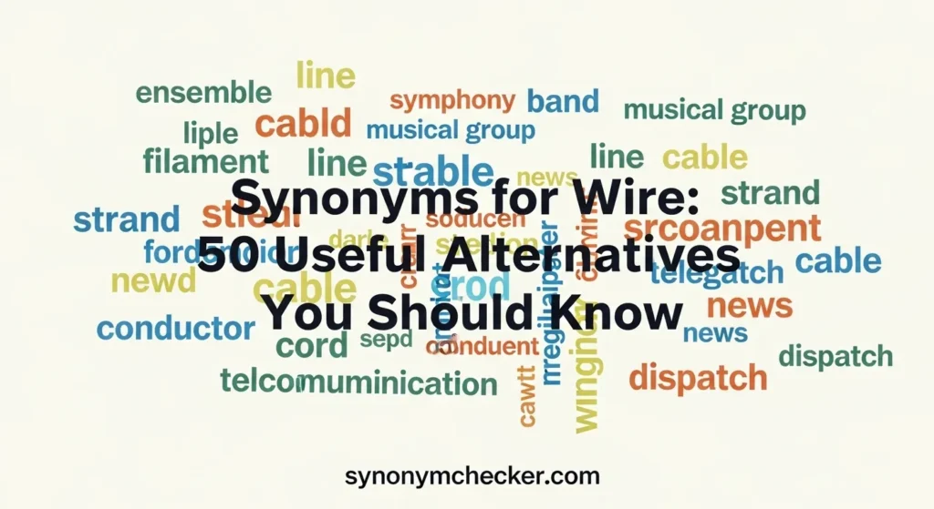 Synonyms for Wire