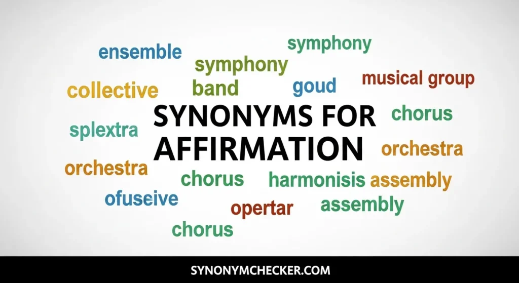 Synonyms for Affirmation