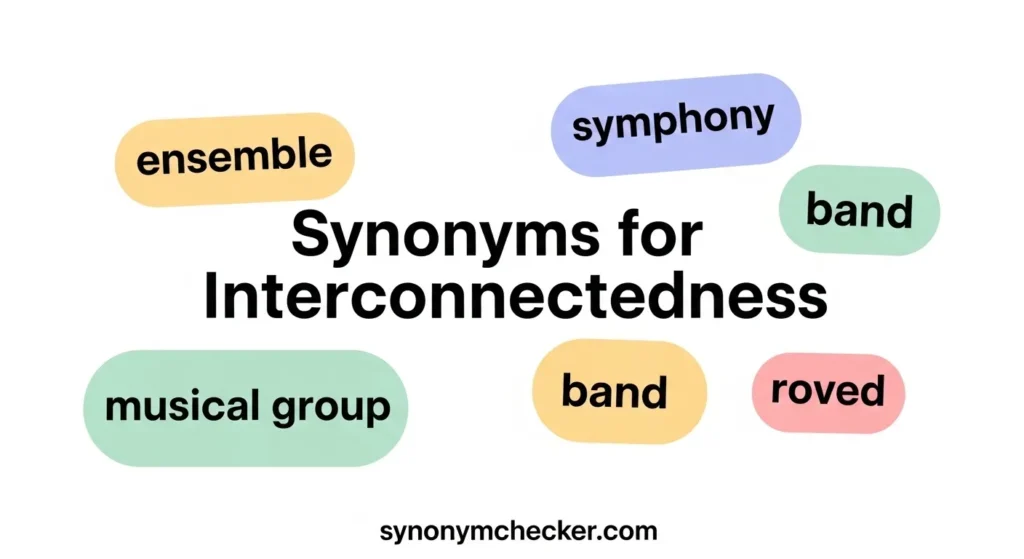 Synonyms for Interconnectedness: