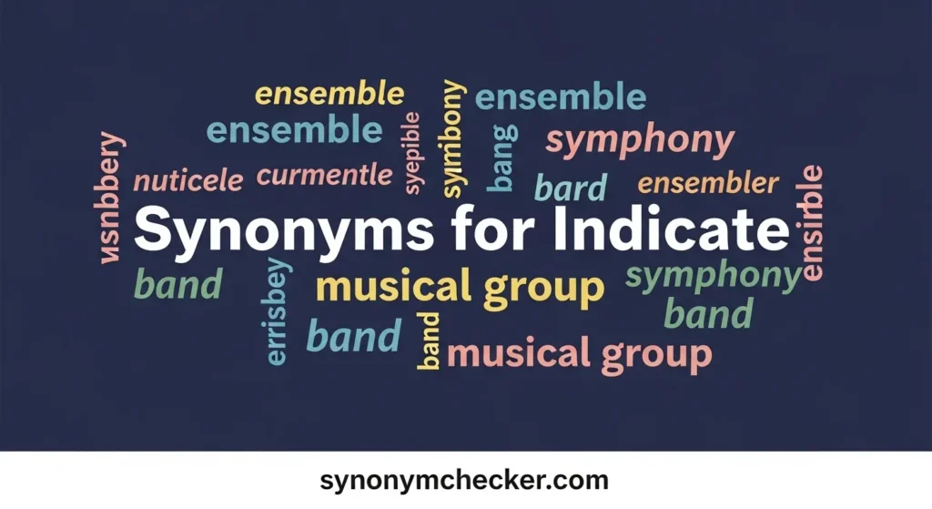 Synonyms for Indicate