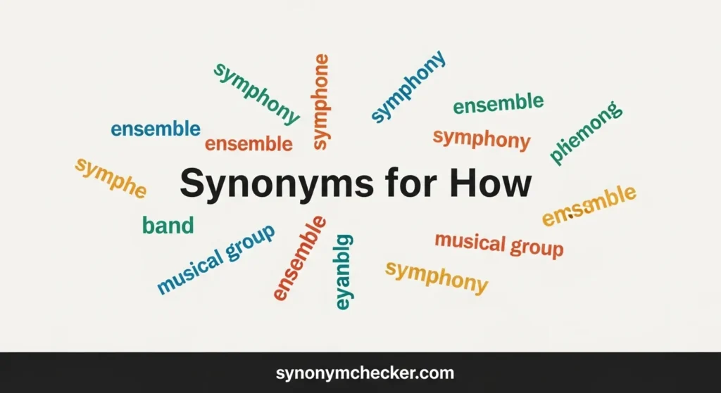 Synonyms for How